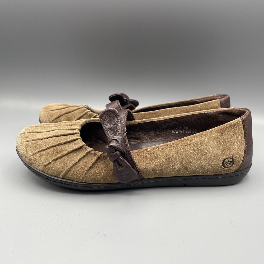 Born Mary Jane Shoe Size 7 Brown Suede Leather Prairie Twee Academia Twee Modest - Picture 4 of 10
